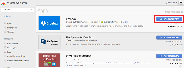 dropbox con gmail