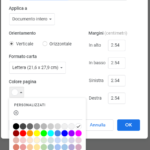 Come cambiare il colore di sfondo in Documenti Google